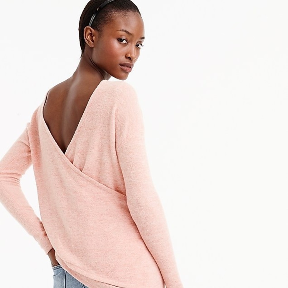 J. Crew NWT Reversible V-Back LS Tunic Sz L